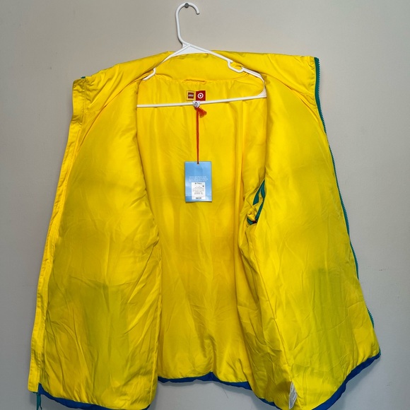Lego X Target Retro Color Block Mens Tall Medium Puffer Ski Coat Jacket Vest NWT - Picture 7 of 11
